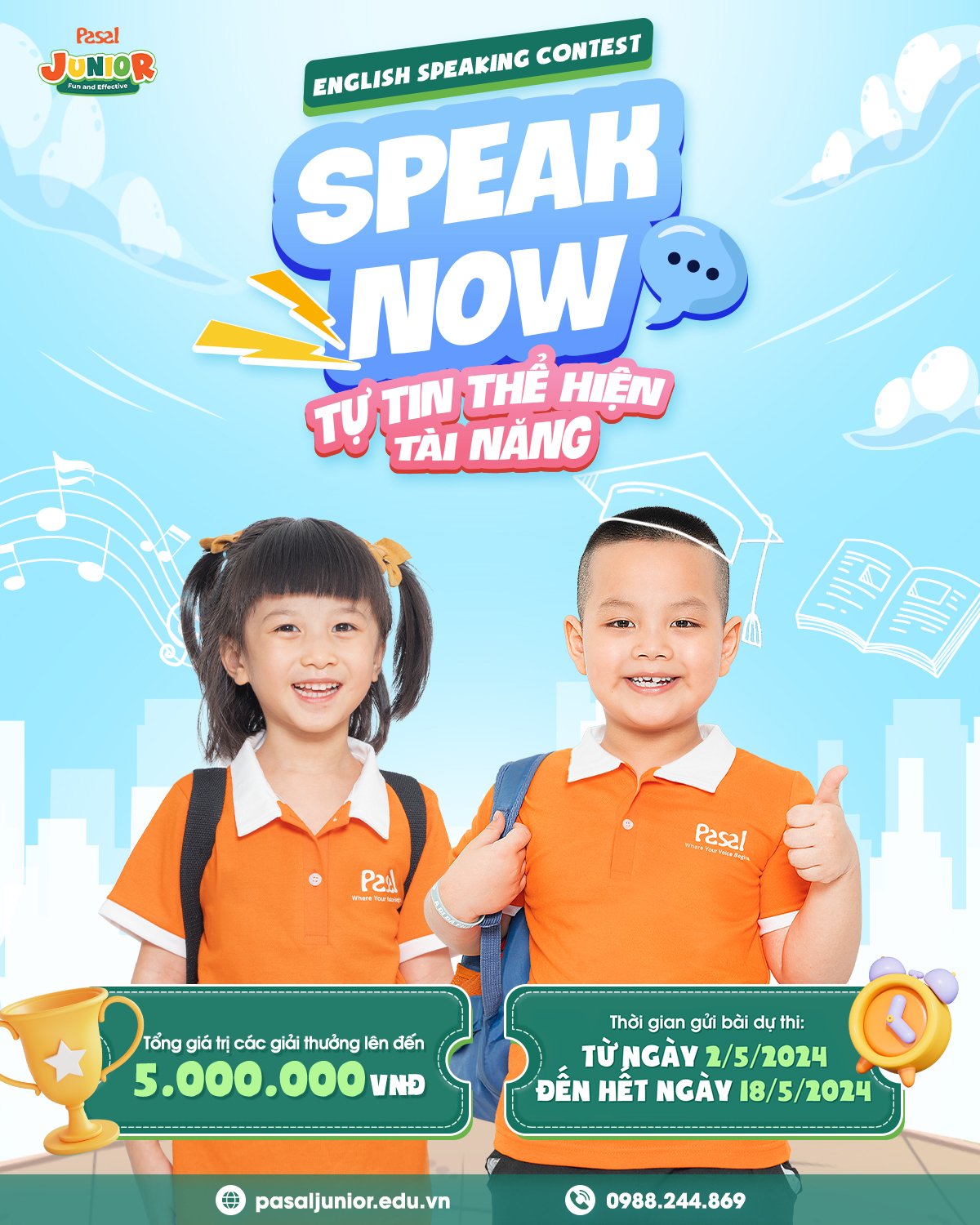 CUỘC THI NÓI TIẾNG ANH CÙNG PASAL JUNIOR! 